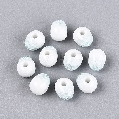 Handmade Crackle Porcelain Beads PORC-Q008-06B-01-1
