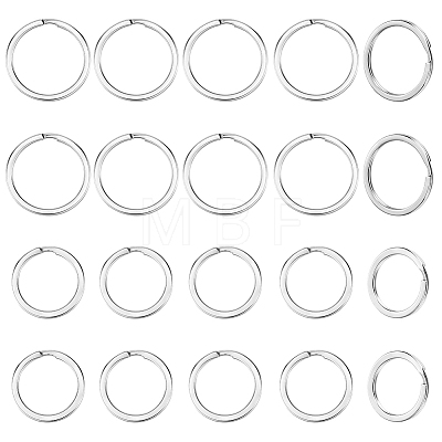 40Pcs 2 Styles 304 Stainless Steel Split Key Rings STAS-CY0001-03-1