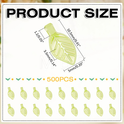 500Pcs Transparent Acrylic Charms TACR-ME0001-02B-1