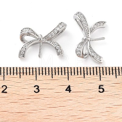 Rack Plating Brass Micro Pave Clear Cubic Zirconia Pendants KK-M280-15P-1