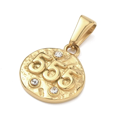 Textured 304 Stainless Steel Pendants STAS-A140-02G-5-1