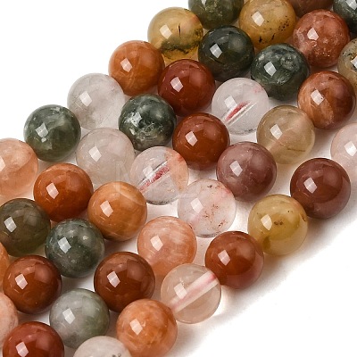 Natural Colorful Rabbit Fur Rutilated Quartz Beads Strands GG-CBA4808-I01-6mm-1