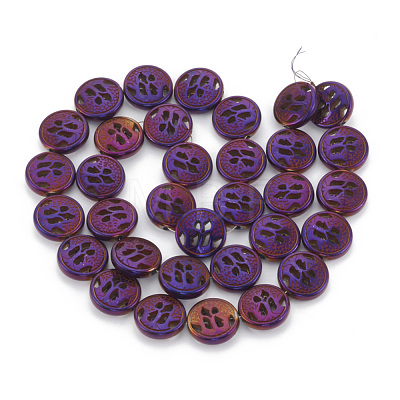 Electroplate Non-magnetic Synthetic Hematite Beads Strands G-N0322-02-1