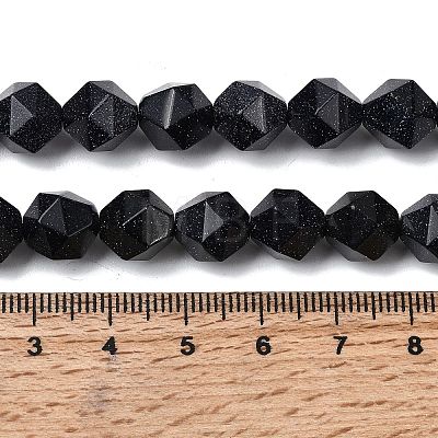 Synthetic Blue Goldstone Beads Strands G-Z119-A24-03-1