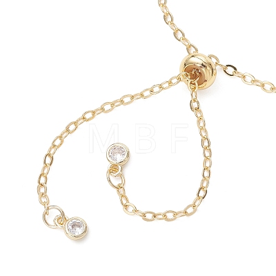 2MM Brass Cable Chain Slider Bracelet Making AJEW-JB01560-1