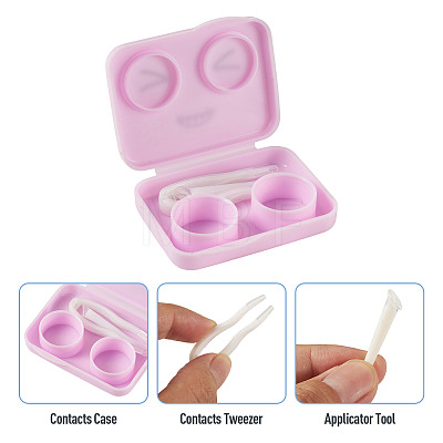 4 Bags 4 Colors Plastic Contact Lens Care Tool Set AJEW-TAD0001-02-1