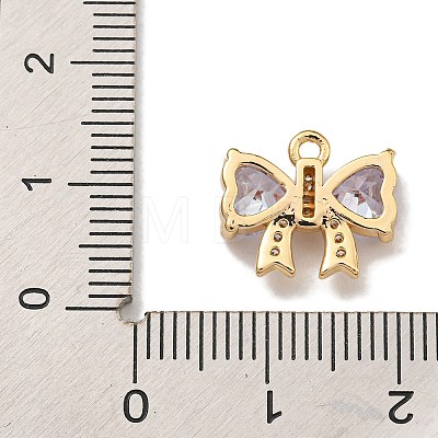 Brass Micro Pave Cubic Zirconia Charms KK-U037-18G-02-1