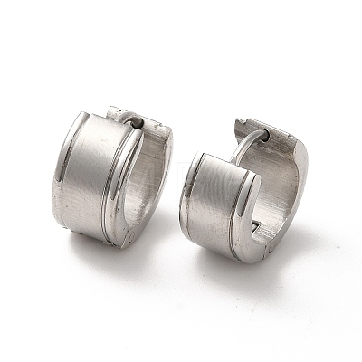 Non-Tarnish 304 Stainless Steel Thick Hoop Earrings EJEW-P255-01P-1