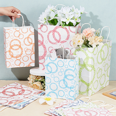  36Pcs 12 Styles Rectangle Bubble Paper Gift Bags CARB-NB0001-12-1