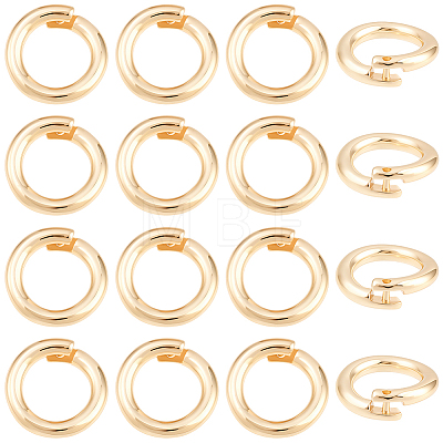 20Pcs Brass Locking Jump Rings KK-BBC0023-10C-1