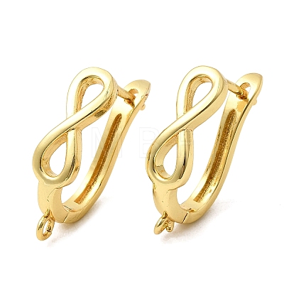 Infinity Brass Hoop Earring Findings KK-A289-10G-1