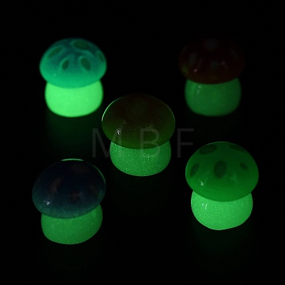 Luminous Resin Mushroom Ornament RESI-F045-06A-1