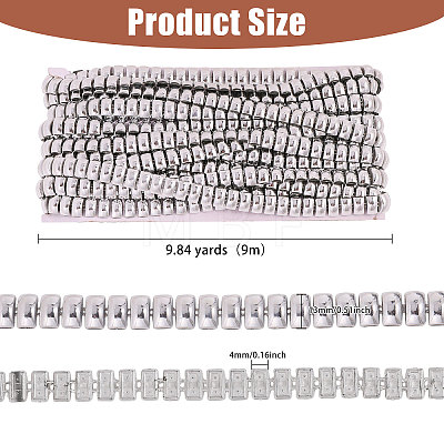 Rectangle Plastic Beaded Trimming DIY-WH0656-36A-1