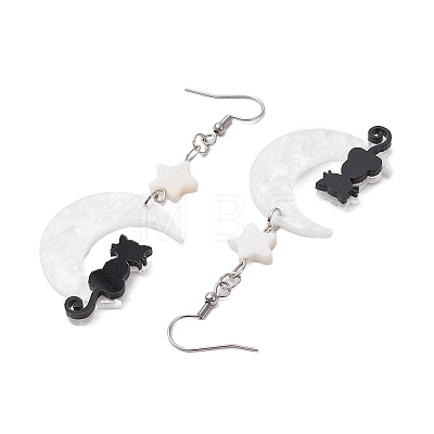 Acrylic Dangle Earrings EJEW-JE06333-03-1