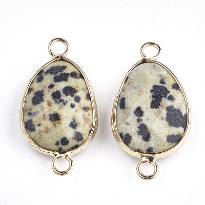 Natural Dalmatian Jasper Links connectors X-G-S344-02H-1