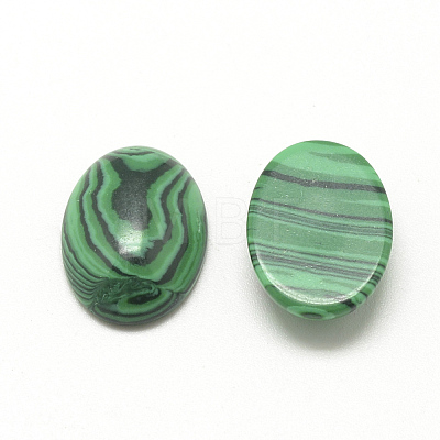 Synthetic Malachite Cabochons X-G-R415-14x10-38-1