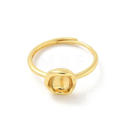 Brass Open Cuff Ring Settings KK-G518-10G-04-1