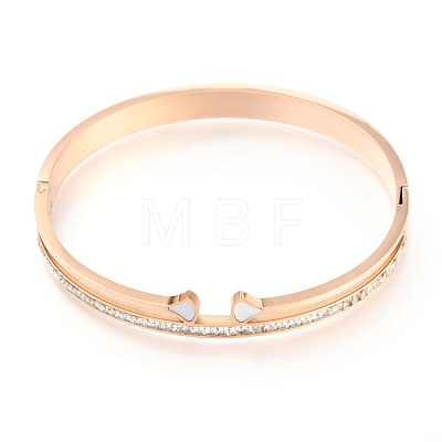 304 Stainless Steel Bangles BJEW-J182-01RG-1