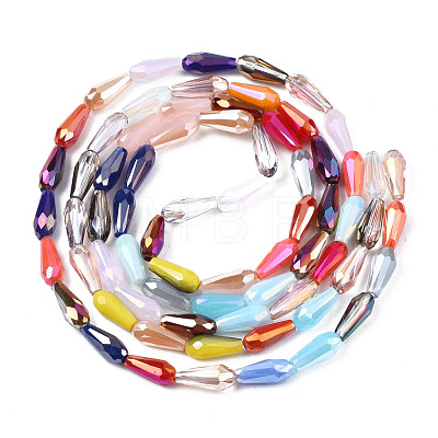 Electroplate Glass Beads Strands EGLA-N006-044-1