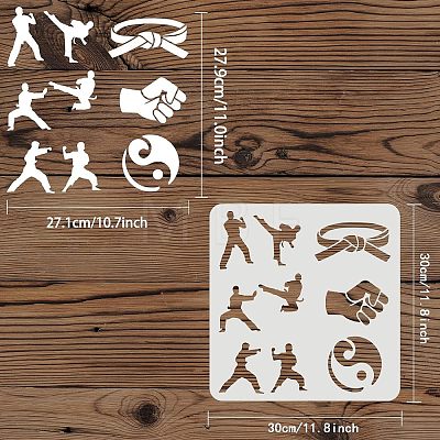 Plastic Reusable Drawing Painting Stencils Templates DIY-WH0172-922-1