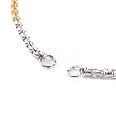 304 Stainless Steel Box Chains Slider Bracelet Making AJEW-JB01118-02-1