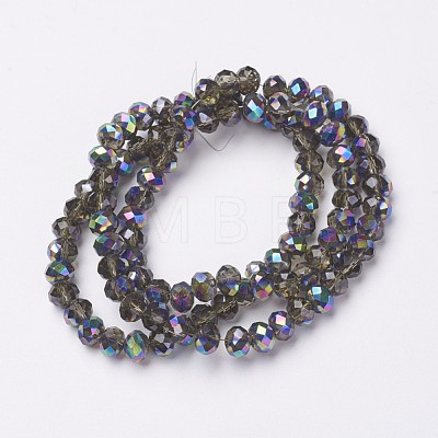 Electroplate Transparent Glass Beads Strands EGLA-A034-T4mm-Q10-1