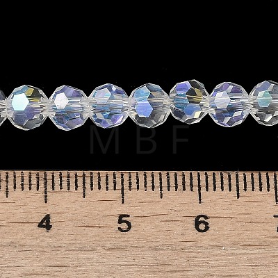 Electroplate Transparent Glass Beads Strands LS-EGLA-A035-T6mm-L19-1