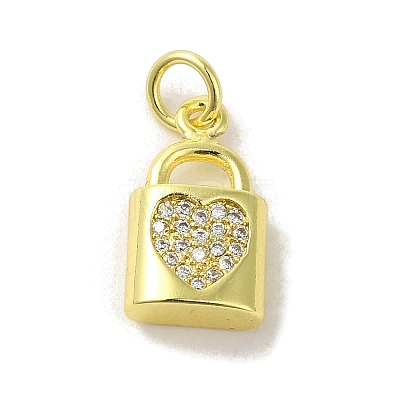 Brass Micro Pave Cubic Zirconia Charms KK-M283-28A-01-1