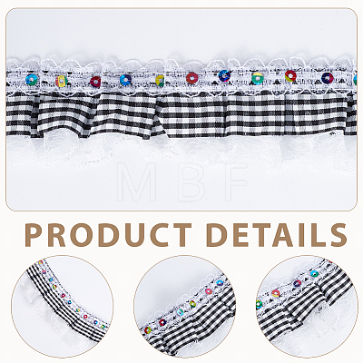 5Yards Polyester Lace Ribbon OCOR-GF0006-20C-1