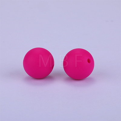 Round Silicone Focal Beads SI-JX0046A-35-1