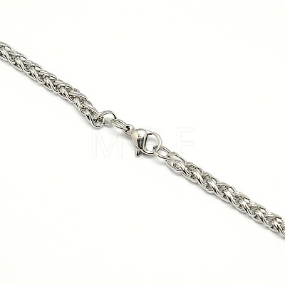 304 Stainless Steel Wheat Chain Necklace Making STAS-A028-N005P-1