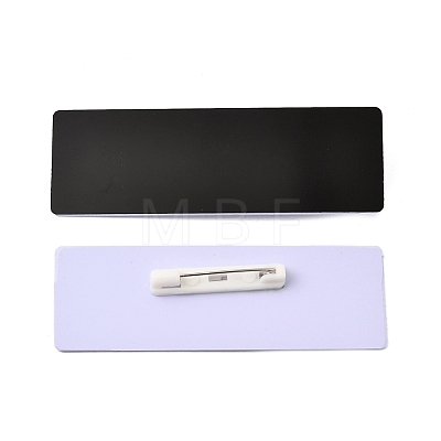 Plastic Blank Name Badge ID Tag with Iron Pins KY-D024-01A-1