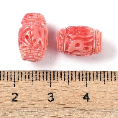 Synthetic Shell Dyed Carved Beads SHEL-H005-01-1