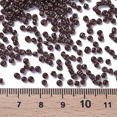 Baking Paint Glass Seed Beads SEED-S001-K18-1