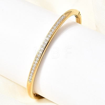 304 Stainless Steel & Cubic Zirconia Hinged Bangles BJEW-H644-07G-1
