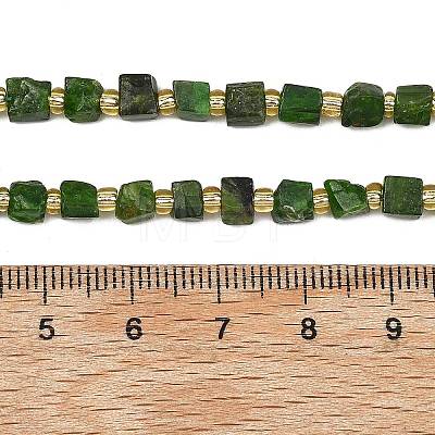 Natural Green Diopside Beads Strands G-P617-A01-01-1