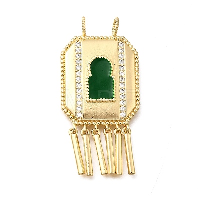 Brass Micro Pave Cubic Zirconia Big Pendants KK-Z125-27G-1