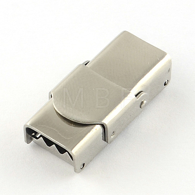 Smooth Surface 201 Stainless Steel Watch Band Clasps STAS-R063-87-1