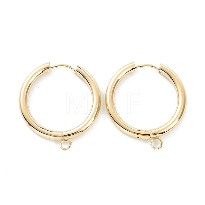 201 Stainless Steel Huggie Hoop Earring Findings X-STAS-P283-01M-G-1