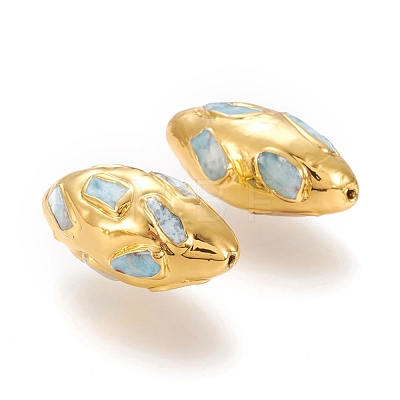 Golden Plated Brass Beads X-G-P439-A01-1