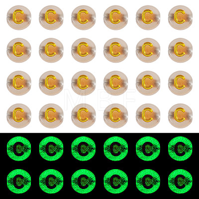 50G Luminous Transparent Acrylic Beads OACR-TAD0001-01C-1