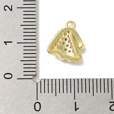 Brass Micro Pave Cubic Zirconia Charms KK-P278-08G-1