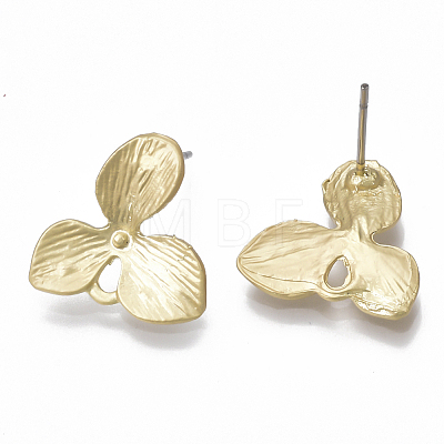 Smooth Surface Alloy Stud Earring Findings PALLOY-T064-06MG-1