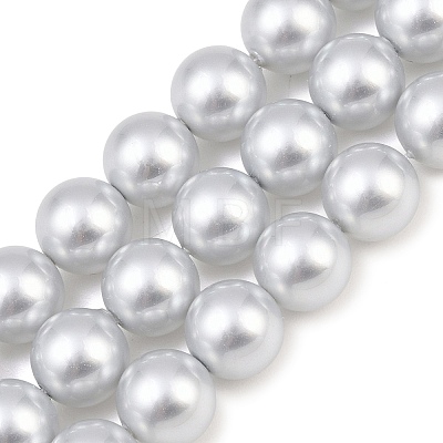 Electroplated Glass Pearl Graduated Beads Strands BSHE-C011-03C-1
