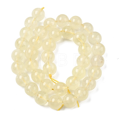 Natural Lemon Quartz(Heated) Beads Strands G-B167-A11-10mm-1