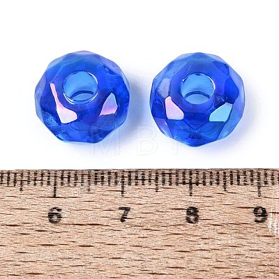 Transparent Acrylic European Beads OACR-E033-5G-1