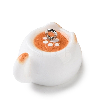Opaque Resin Pendants RESI-F077-02P-1