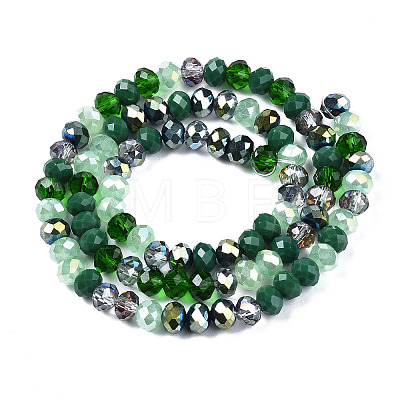 Electroplate Glass Beads Strands X-EGLA-N002-12D-1
