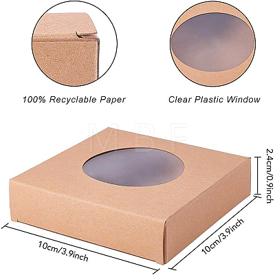 Foldable Kraft Paper Boxes CON-WH0068-63A-1