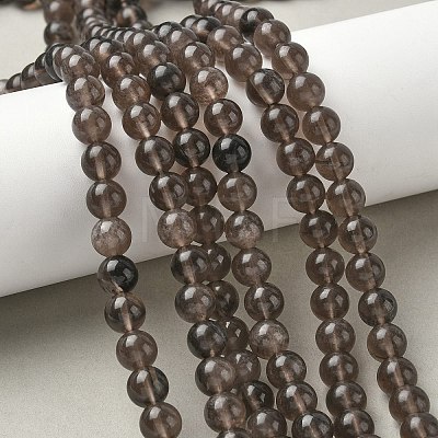 Natural Ice Obsidian Beads Strands G-P590-A03-8mm-01-1